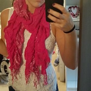 Hot pink scarf